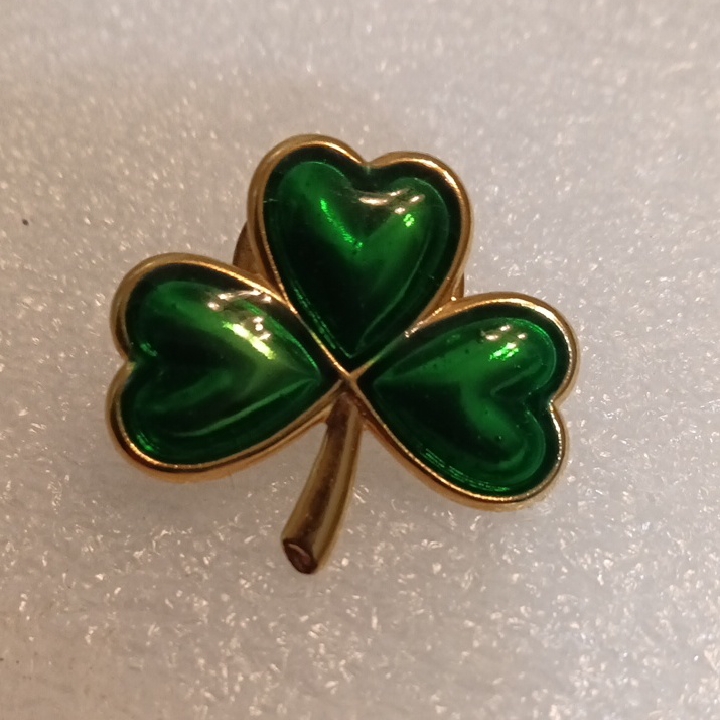Green Shamrock Brooch